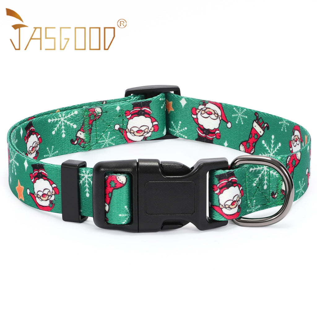 Soft Comfortable Puppy Red Green Christmas Pet Collars