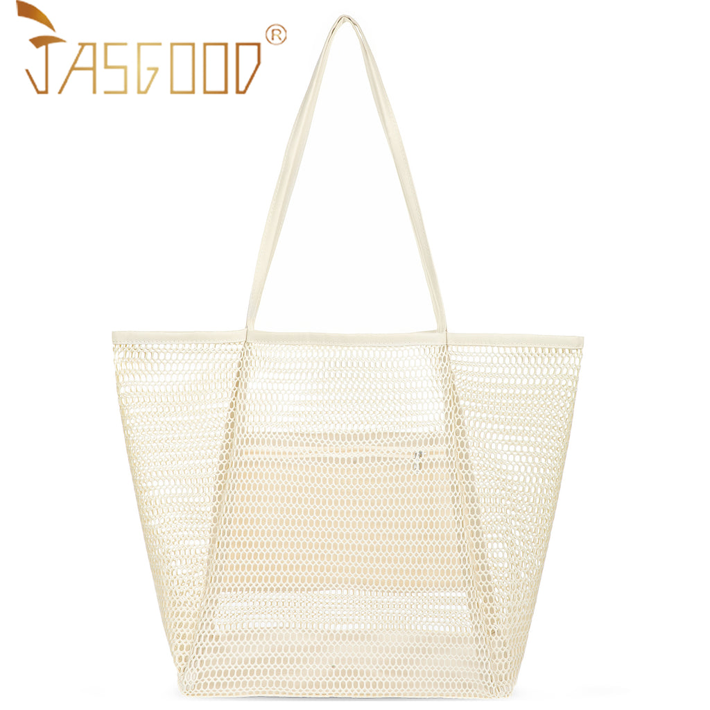 Women Mesh Beach Tote Shoulder Handbag Large Hobo Bags