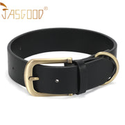 Soft Comfort Leather Dog Collar With Strong Metal Buckle
