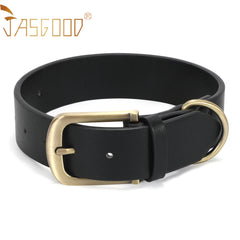 Soft Comfort Leather Dog Collar With Strong Metal Buckle