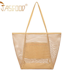 Women Mesh Beach Tote Shoulder Handbag Large Hobo Bags