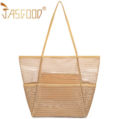 Women Mesh Beach Tote Shoulder Handbag Large Hobo Bags