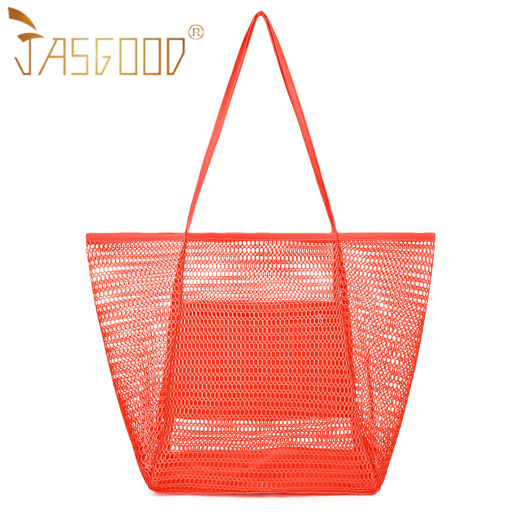 Women Mesh Beach Tote Shoulder Handbag Large Hobo Bags