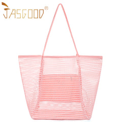 Women Mesh Beach Tote Shoulder Handbag Large Hobo Bags