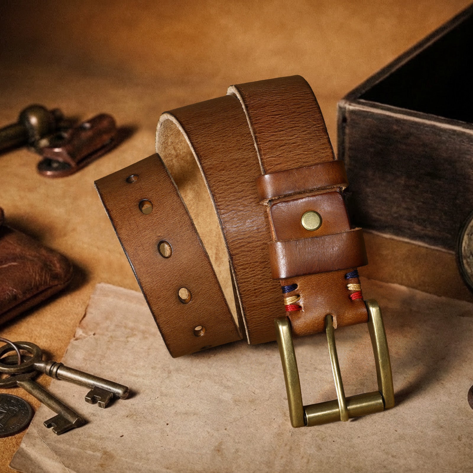 Men's Full Grain Cow Leather Belt