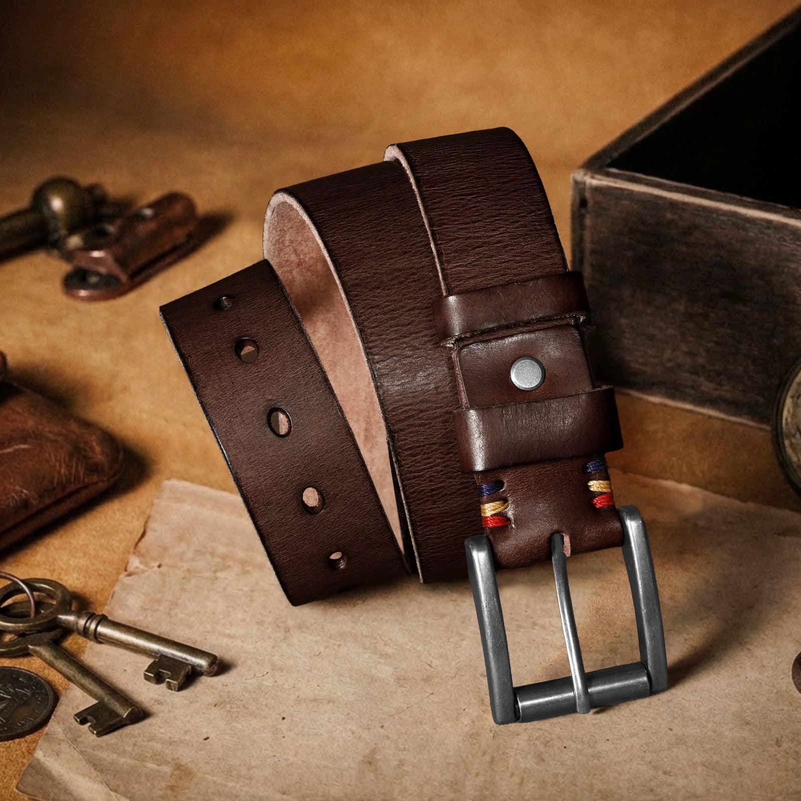 Men's Full Grain Cow Leather Belt