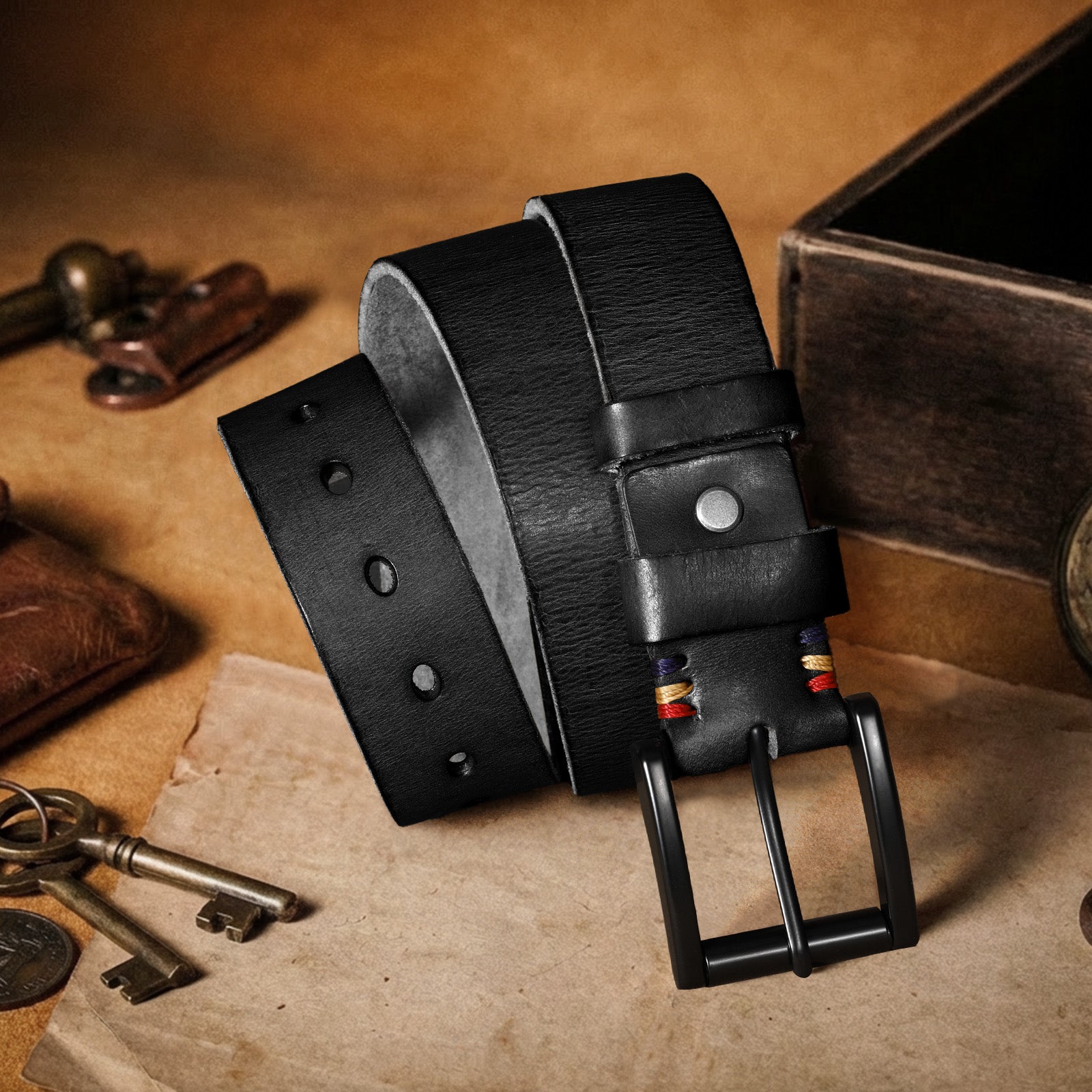 Men's Full Grain Cow Leather Belt