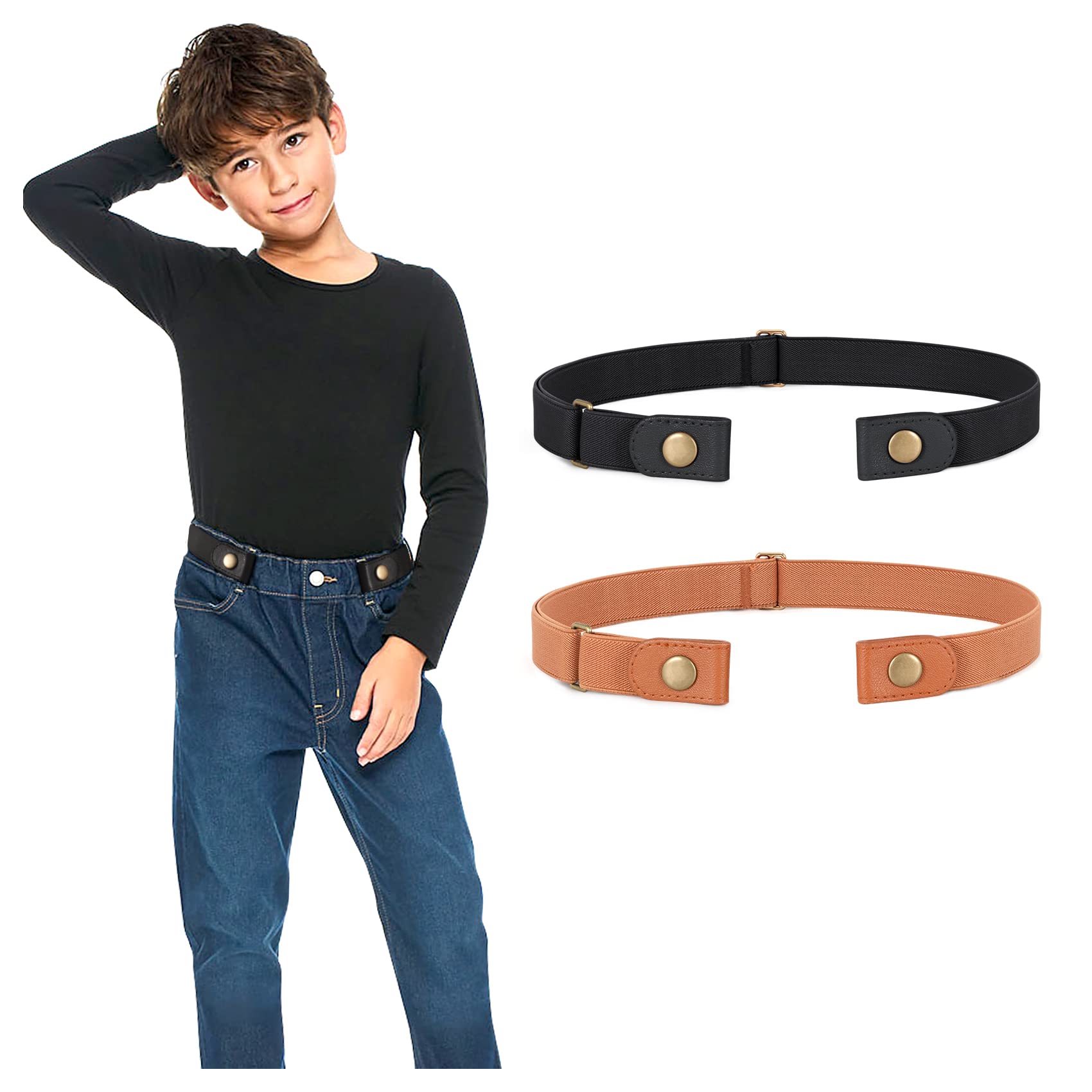 Adjustable Buckle Free Elastic Stretch Belts