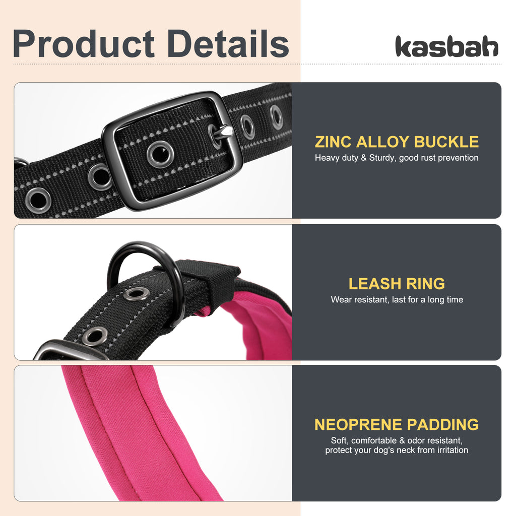 Comfortable Neoprene Padded Reflective Dog Pet Collar