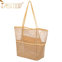 Women Mesh Beach Tote Shoulder Handbag Large Hobo Bags