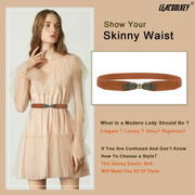 Skinny Elastic Waist Belt Stretch Cinch Belt Thin Belt