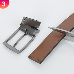 Men Women Comfortable Casual Leather Classic Reversible Belt