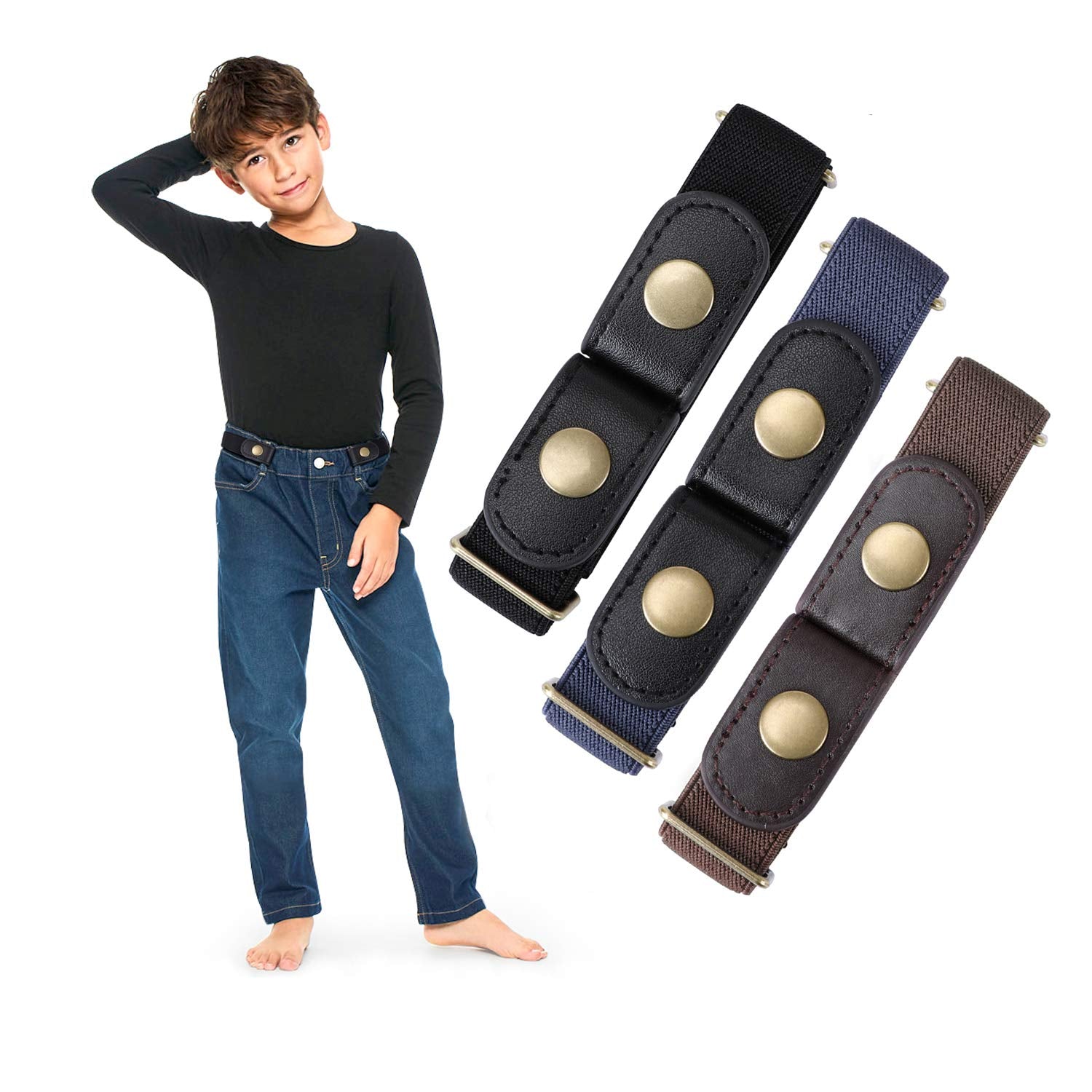 Adjustable Buckle Free Elastic Stretch Belts