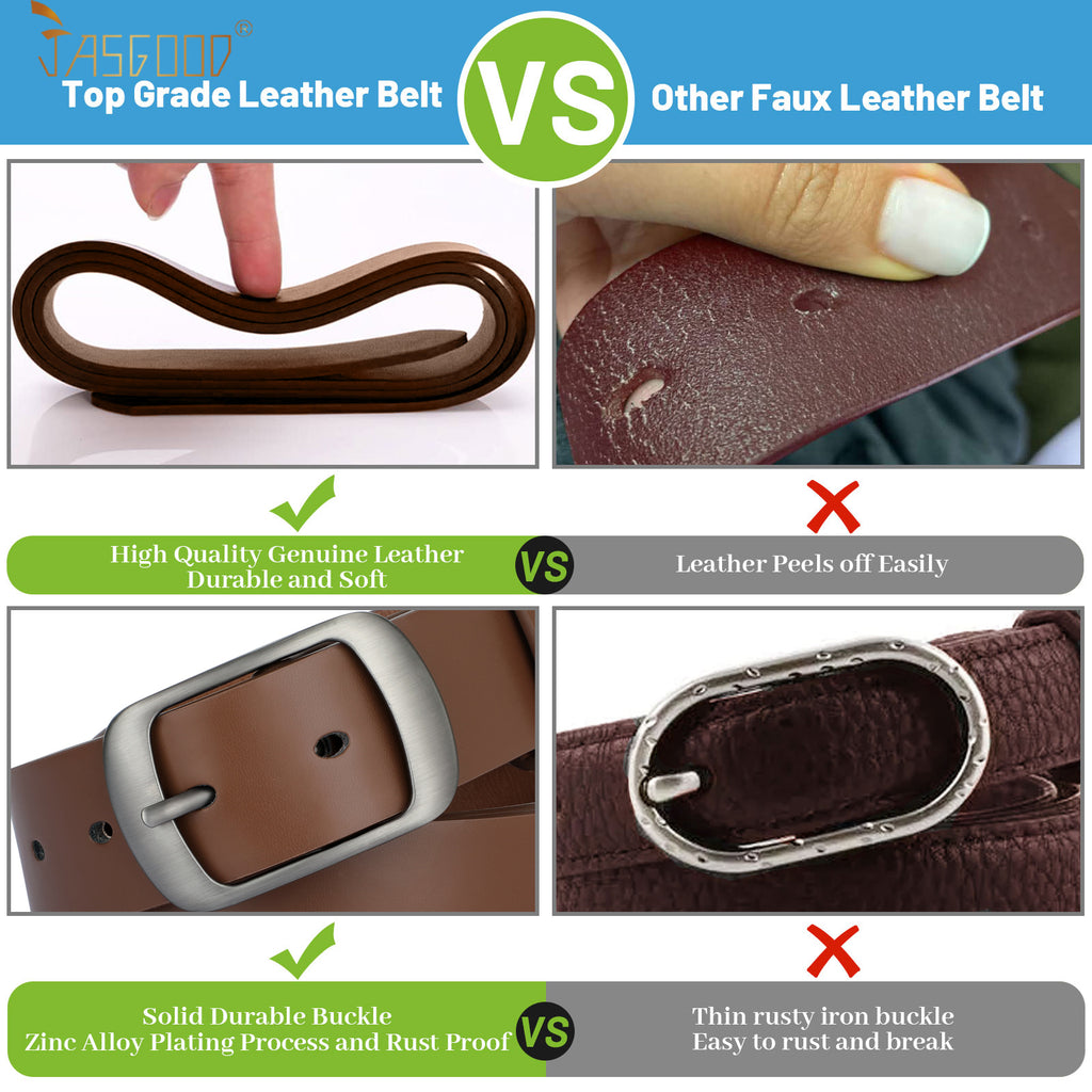 Women Fashion Leather Cowhide Waist Belt For Jeans Pants