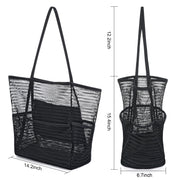 Women Mesh Beach Tote Shoulder Handbag Large Hobo Bags