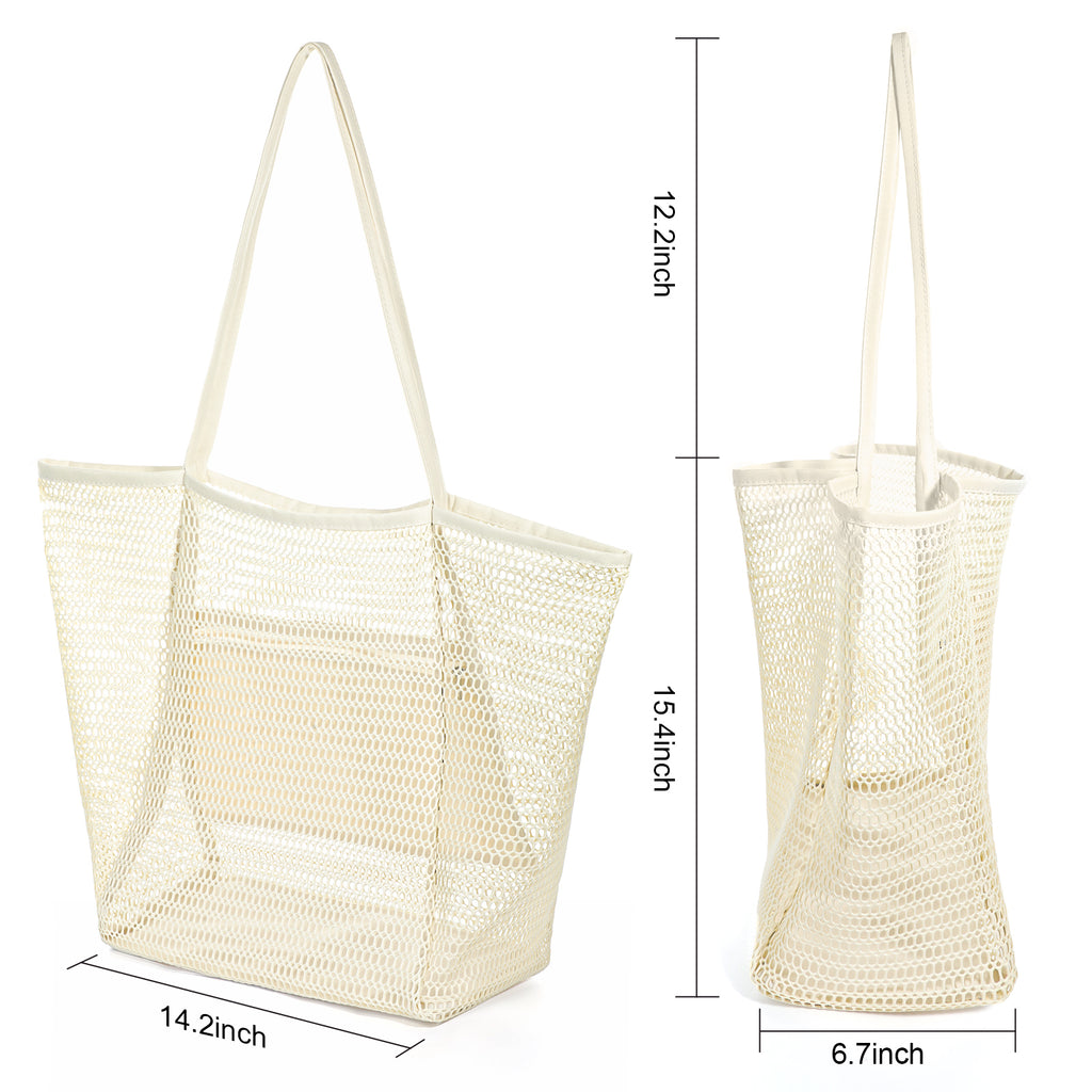 Women Mesh Beach Tote Shoulder Handbag Large Hobo Bags