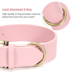 Soft Comfort Leather Dog Collar With Strong Metal Buckle