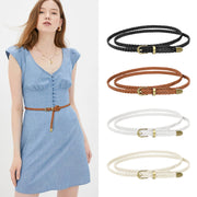 Women 4packs Skinny Woven Waist Belts For Jeans Pants Dress