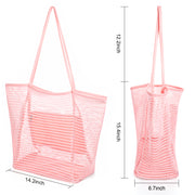 Women Mesh Beach Tote Shoulder Handbag Large Hobo Bags