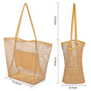 Women Mesh Beach Tote Shoulder Handbag Large Hobo Bags