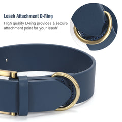 Soft Comfort Leather Dog Collar With Strong Metal Buckle