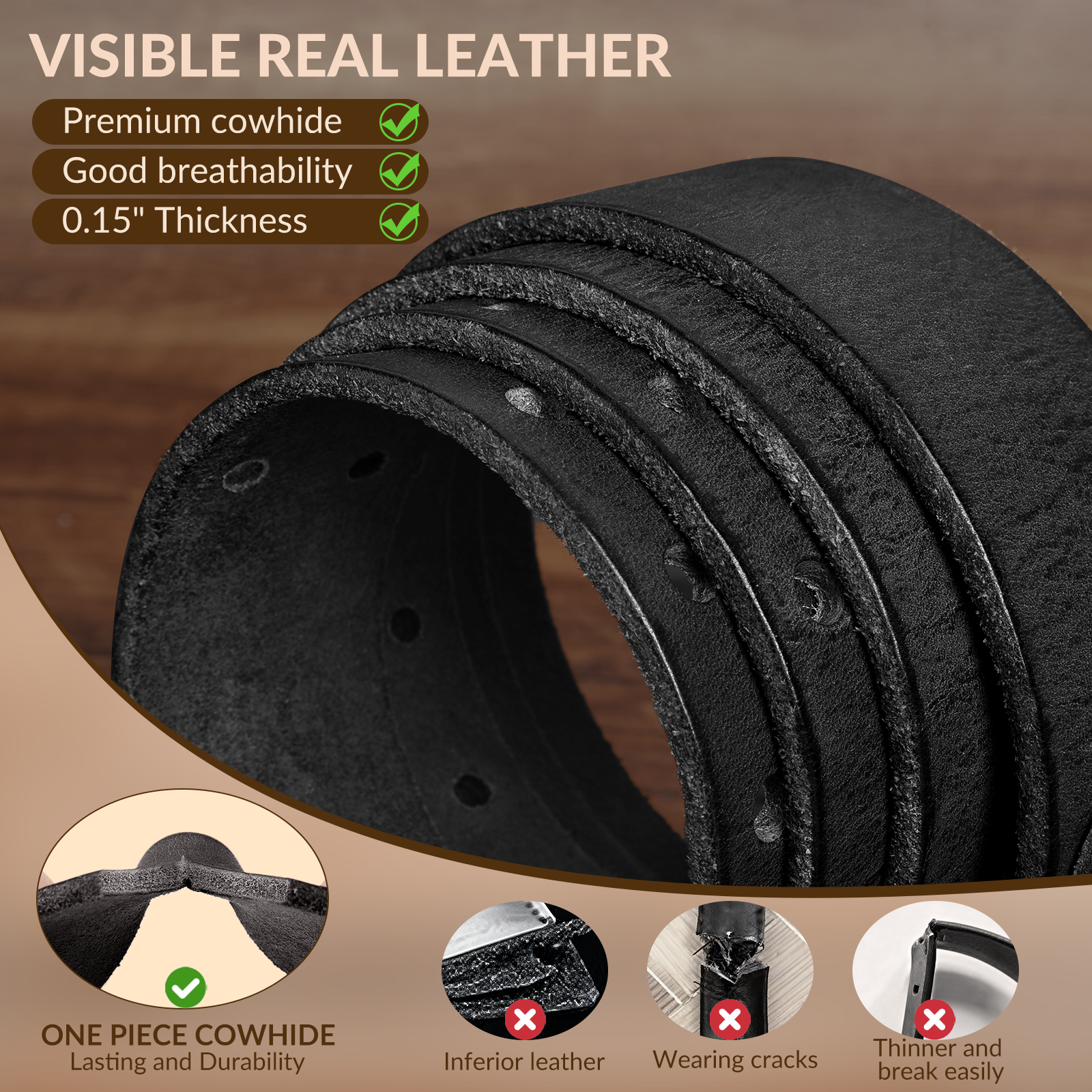 Full Grain Heavy Duty Work Leather Belt