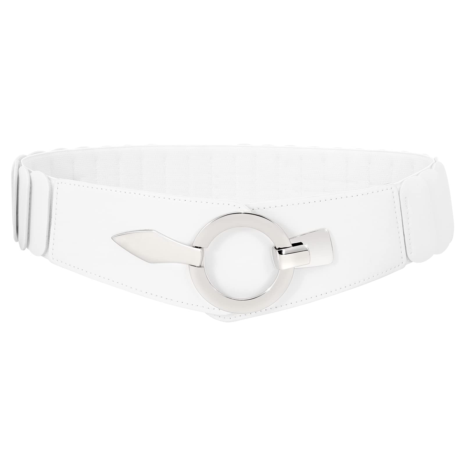 JASGOOD Women Wide Elastic Waist Belt Fashion Stretchy Dress Belt Vintage Stretch Belts Retro Ladies Waistband