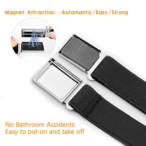 JASGOOD Kids Adjustable Magnetic Belt Boys Girls Elastic Belt with Easy Magnetic Buckle for Back to School Girls