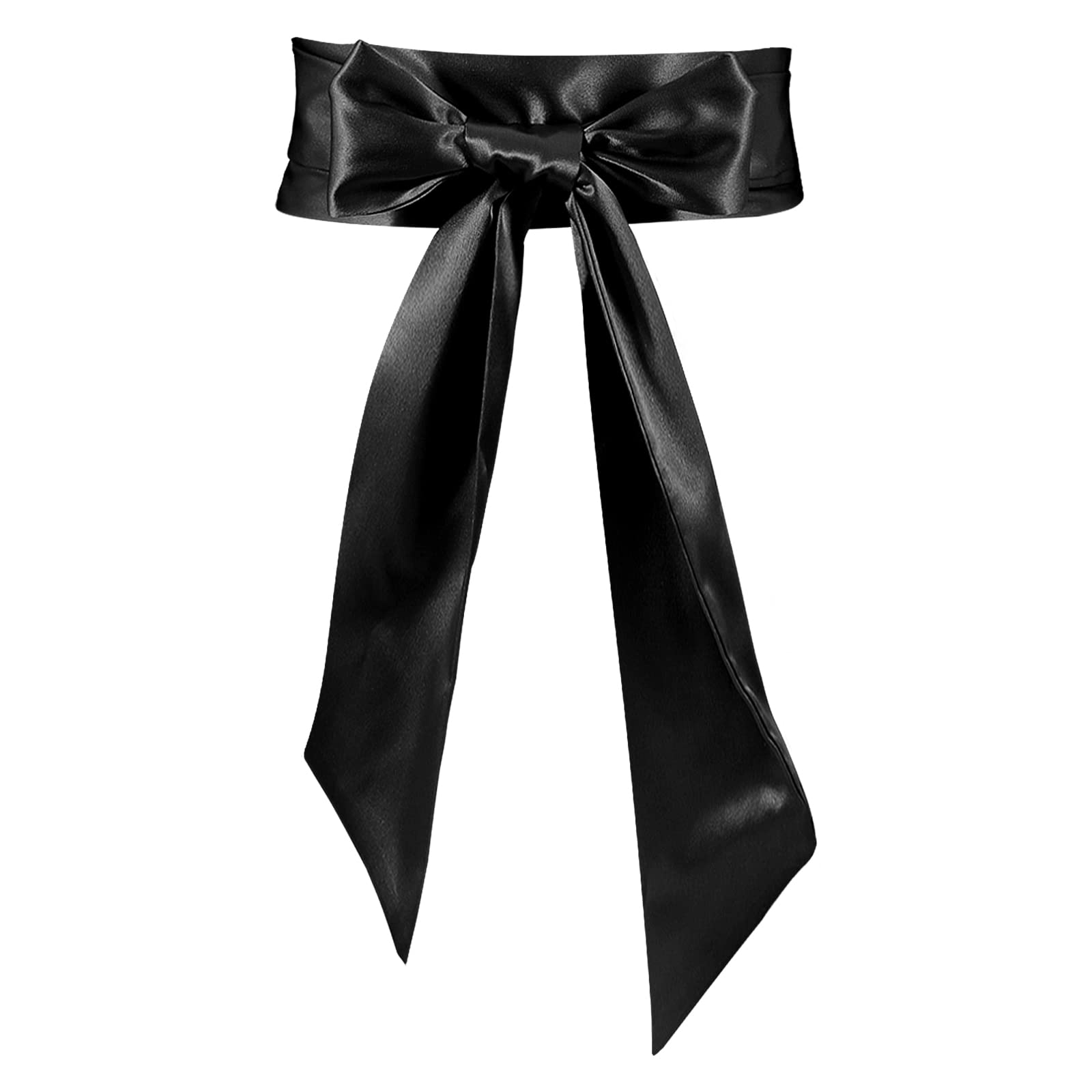 JASGOOD Women Sash Belt for Dress Long Satin Waist Belt for Wedding Party Special Occasion 3.7" Width