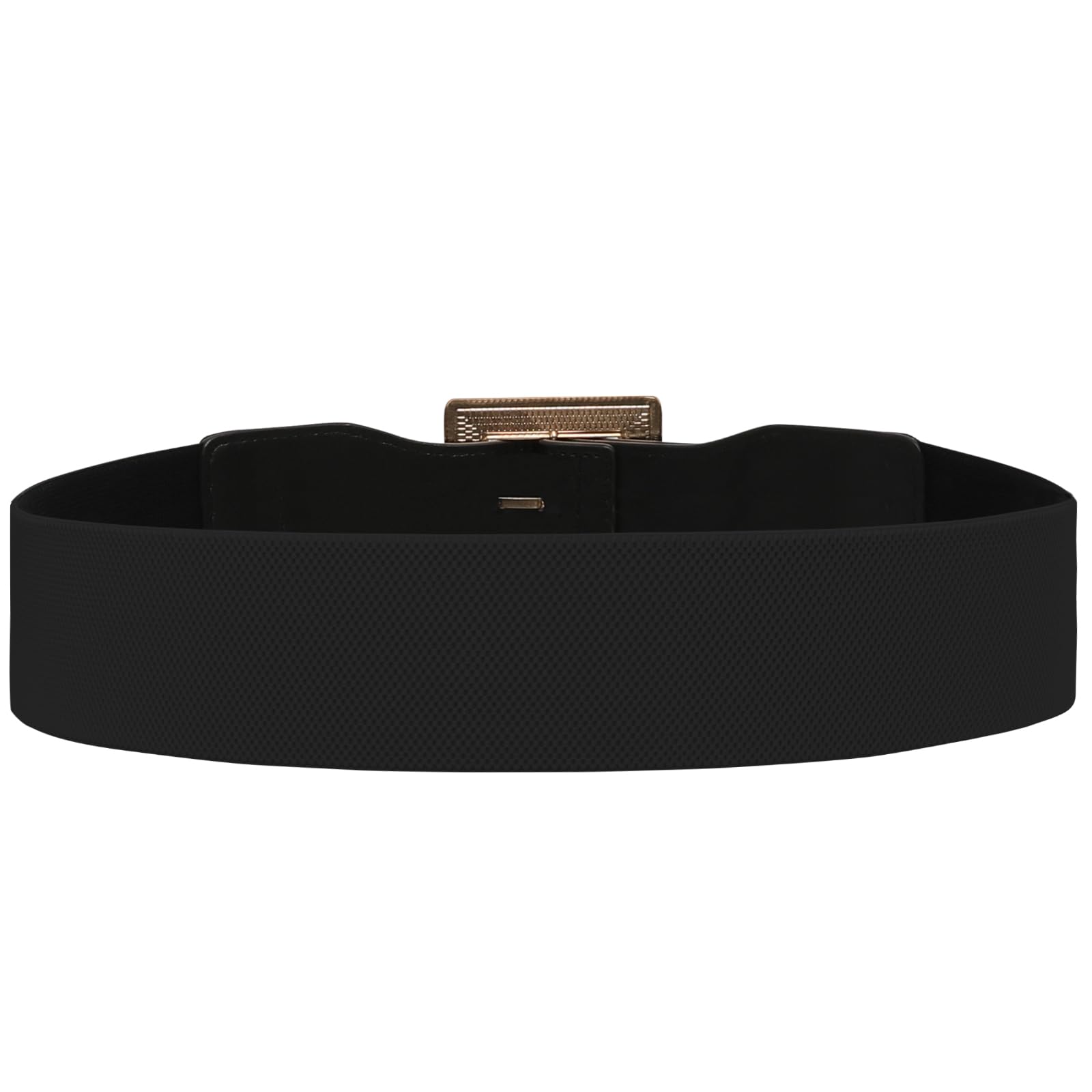 JASGOOD Women Wide Elastic Belt Stretchy Vintage Waist Belts for Dress Santa Belt with Square Buckle