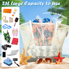 Women Mesh Beach Tote Shoulder Handbag Large Hobo Bags