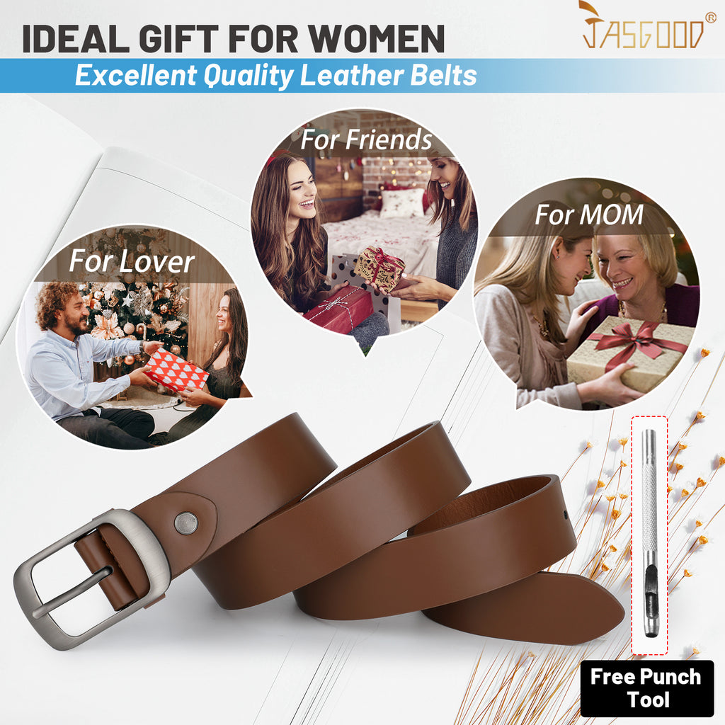 Women Fashion Leather Cowhide Waist Belt For Jeans Pants