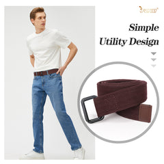 Mens Stretch Braided Web Belt Elastic For Casual Golf Jeans