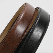 JASGOOD 1 Pack Black Brown Automatic Ratchet Split Genuine Leather Men Dress Belt