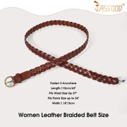 Women Leather Belt Skinny Dress Belt With Gold Buckle