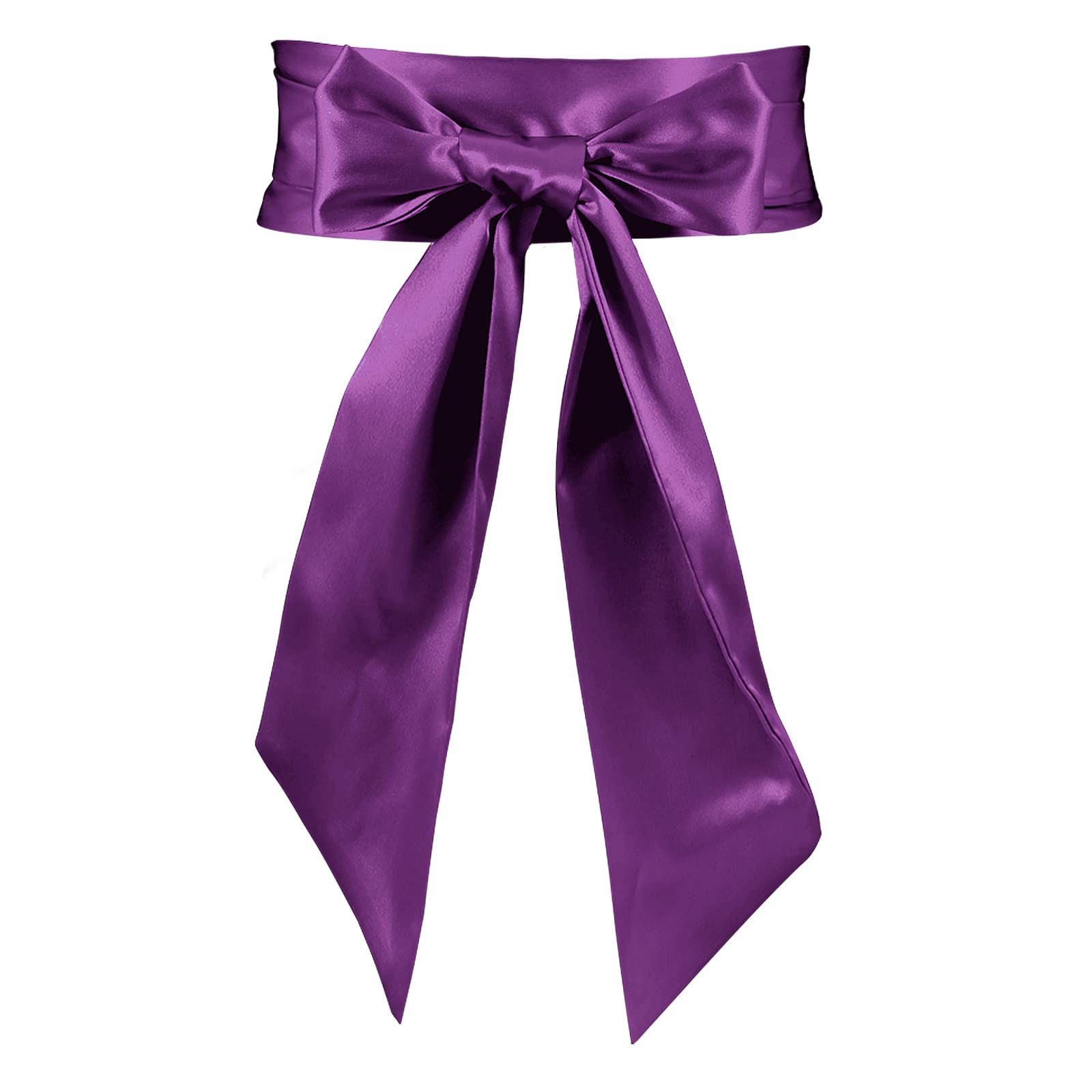 JASGOOD Women Sash Belt for Dress Long Satin Waist Belt for Wedding Party Special Occasion 3.7" Width