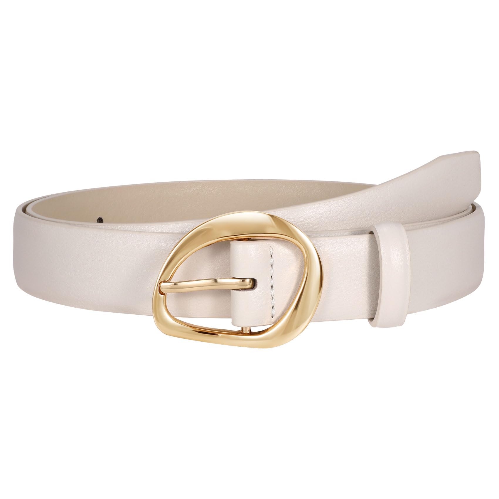 JASGOOD Leather Belts for Women Cute Casual Waist Belt with Gold Buckle Ladies for Jeans Pants Dresses - JASGOOD OFFICIAL