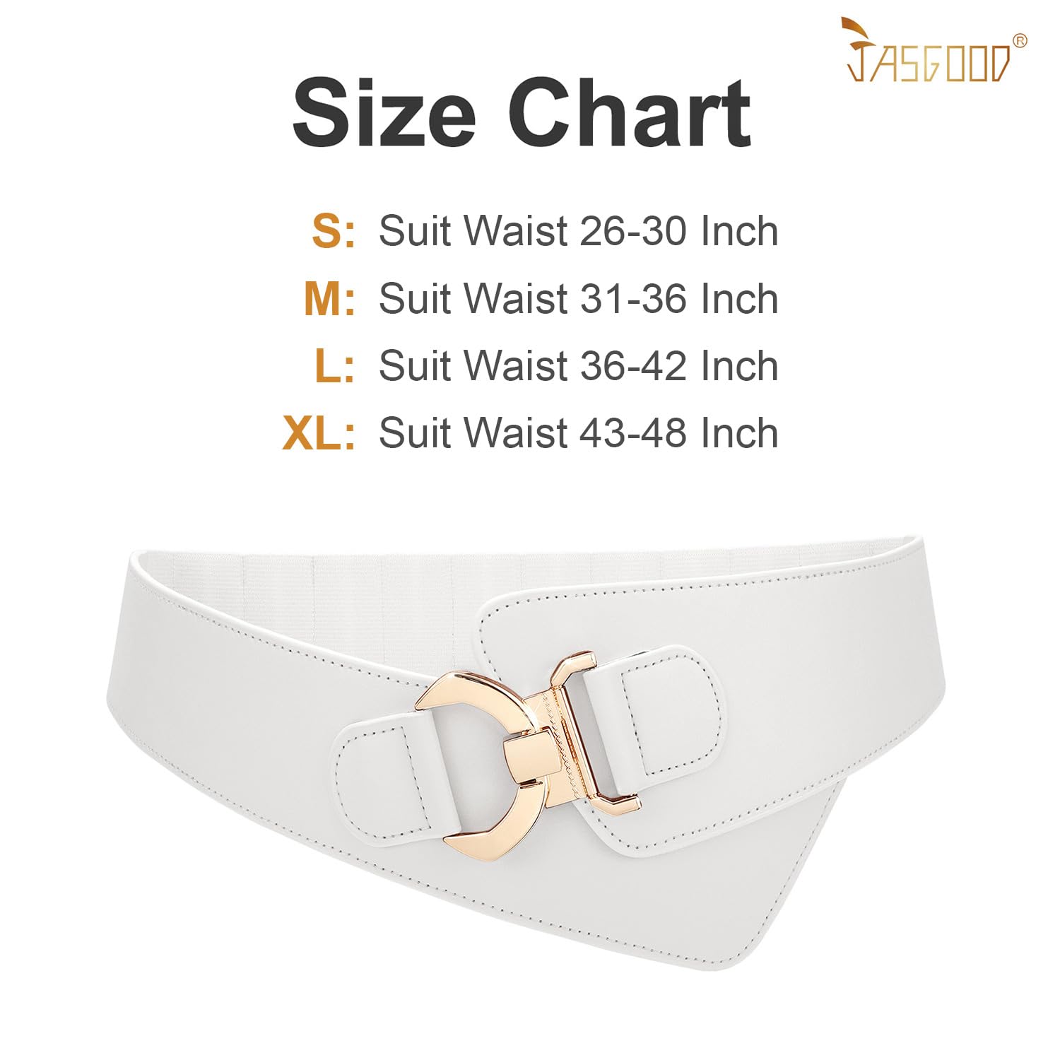 JASGOOD Wide Elastic Stretch Waist Belt Women's Adjustable Fashion Dress Belt - JASGOOD OFFICIAL