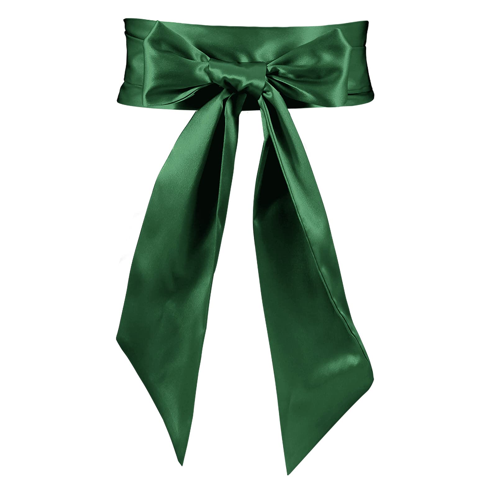 JASGOOD Women Sash Belt for Dress Long Satin Waist Belt for Wedding Party Special Occasion 3.7" Width