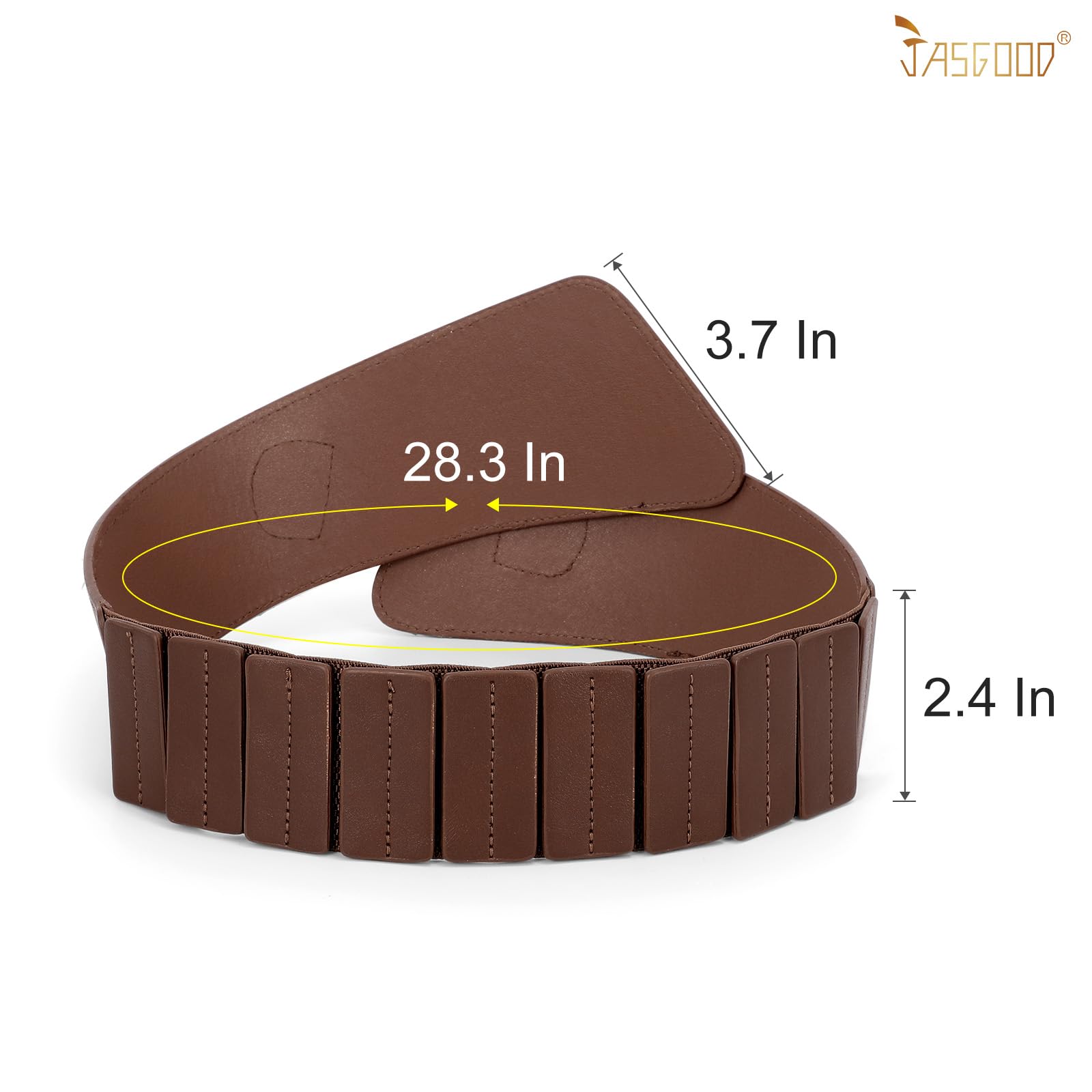 JASGOOD Wide Elastic Stretch Waist Belt Women's Adjustable Fashion Dress Belt - JASGOOD OFFICIAL