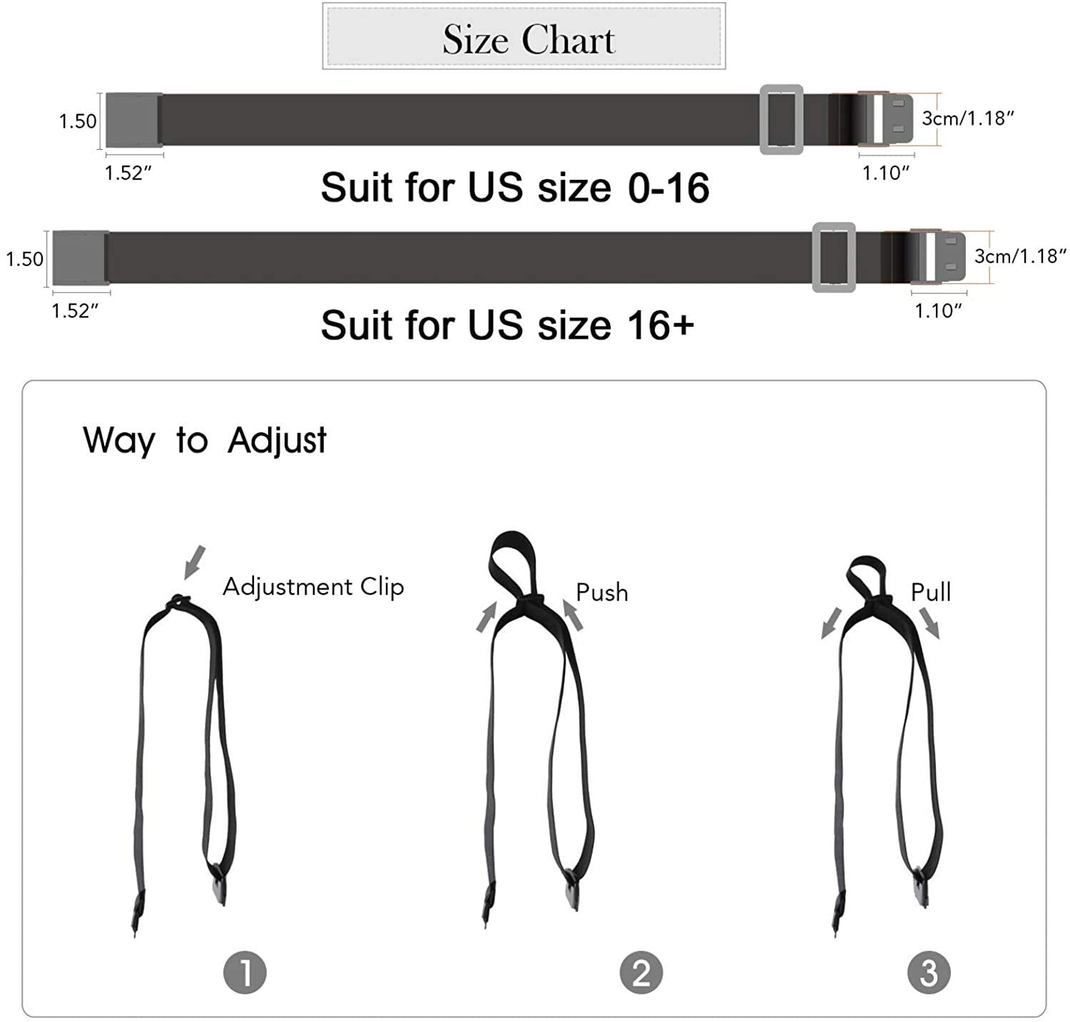 JASGOOD No Show Women Stretch Belt Invisible Elastic Web Strap Belt with Flat Buckle for Jeans Pants Dresses - JASGOOD OFFICIAL