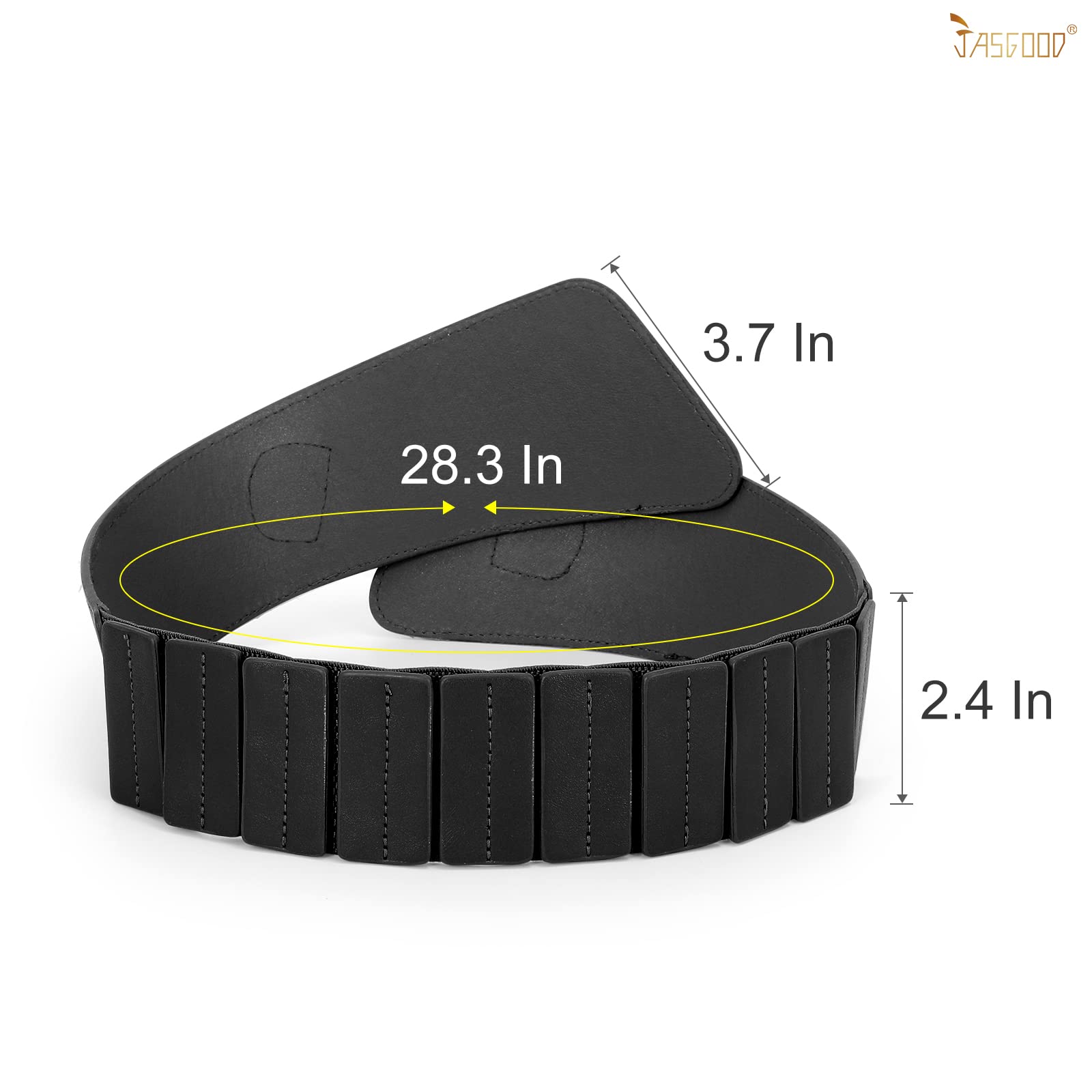 JASGOOD Wide Elastic Stretch Waist Belt Women's Adjustable Fashion Dress Belt - JASGOOD OFFICIAL