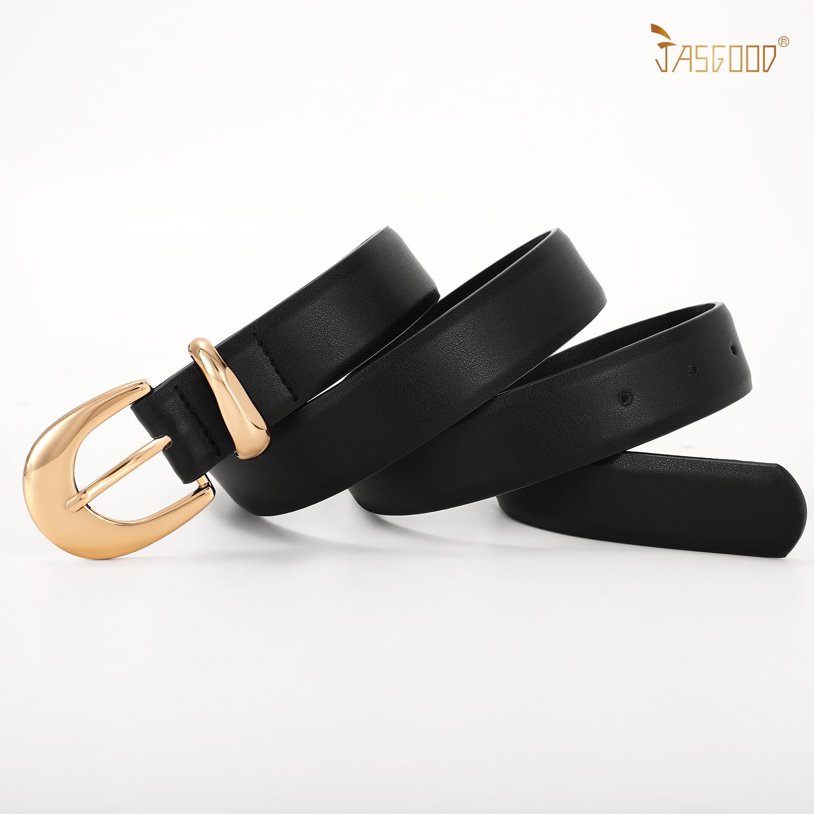 JASGOOD Women Leather Belt Fashion Women Belt Ladies Casual PU Leather Belt for Jeans Pants Dress