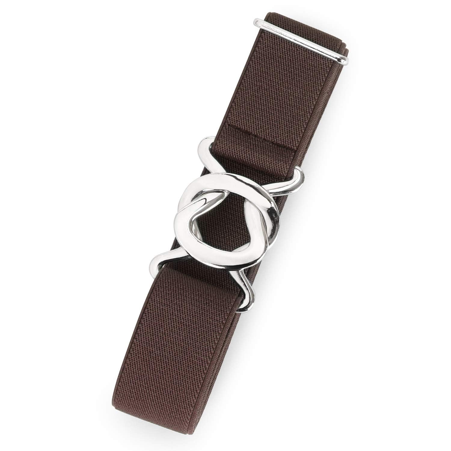 JASGOOD Women No Show Stretch Belt Adjustable Elastic Web Belt with Flat Buckle for Jeans Pants Casual Belts - JASGOOD OFFICIAL