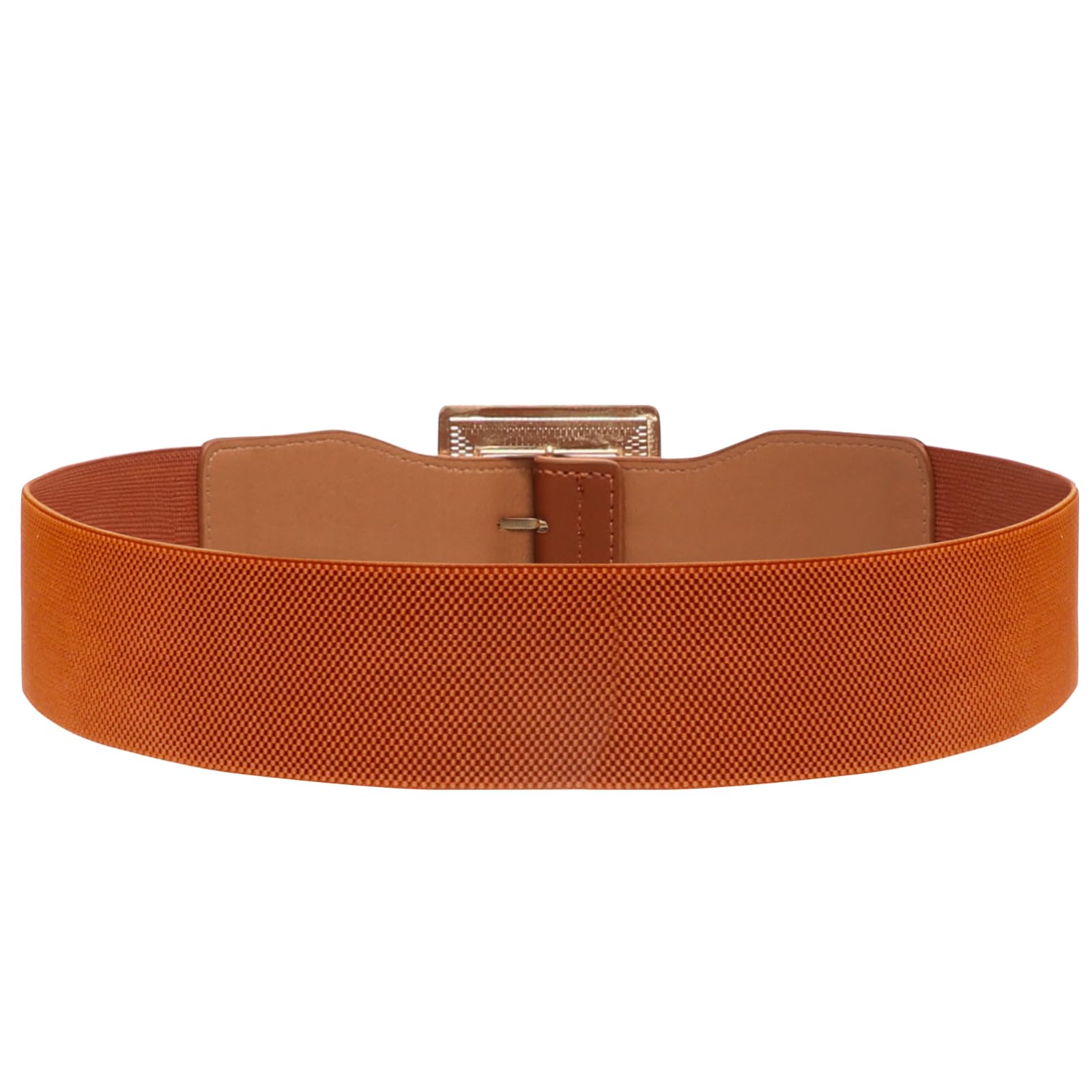 JASGOOD Women Wide Elastic Belt Stretchy Vintage Waist Belts for Dress Santa Belt with Square Buckle