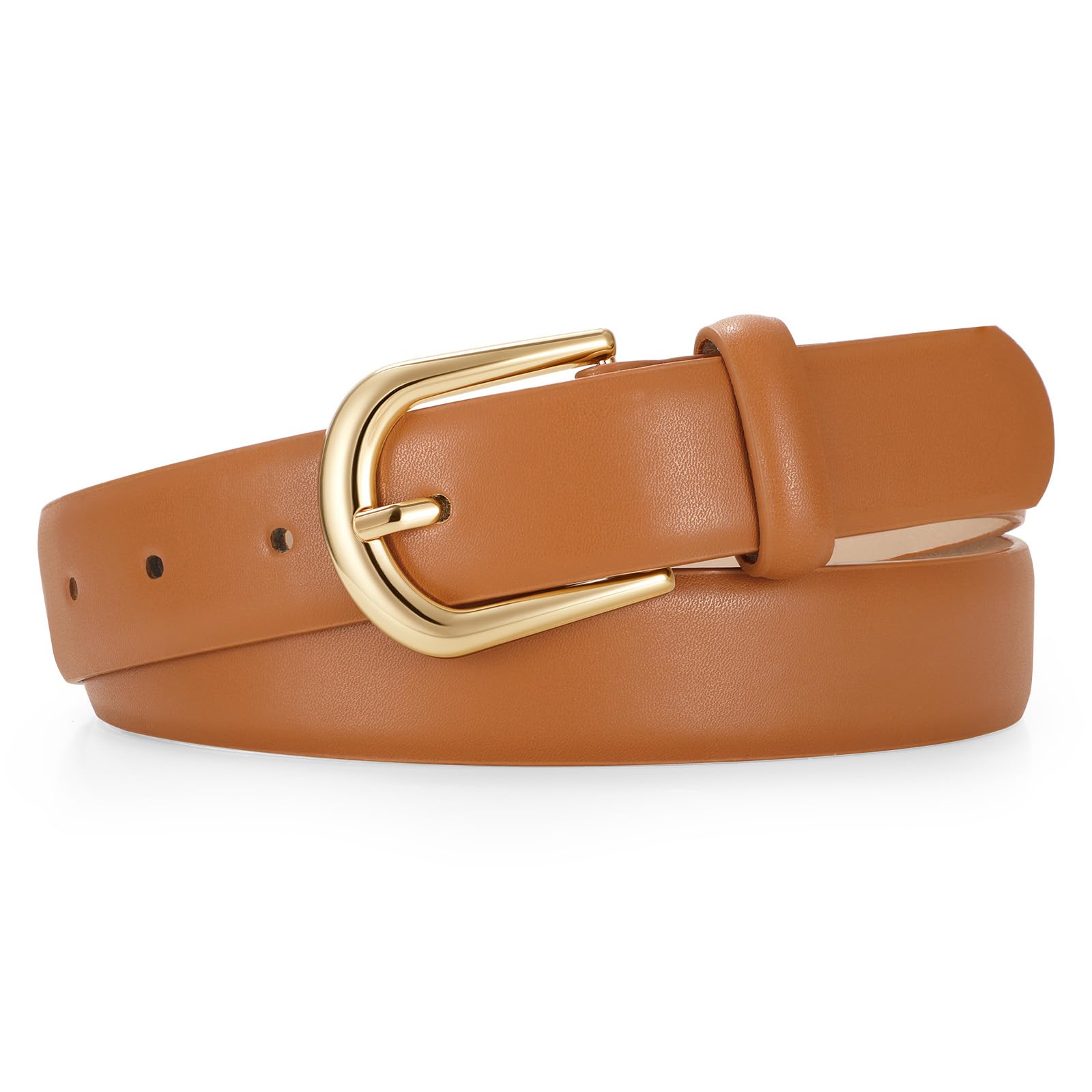 JASGOOD Leather Belt Women Belts for Jean Pants with Gold Buckle Fashion Ladies Waist Belt - JASGOOD OFFICIAL