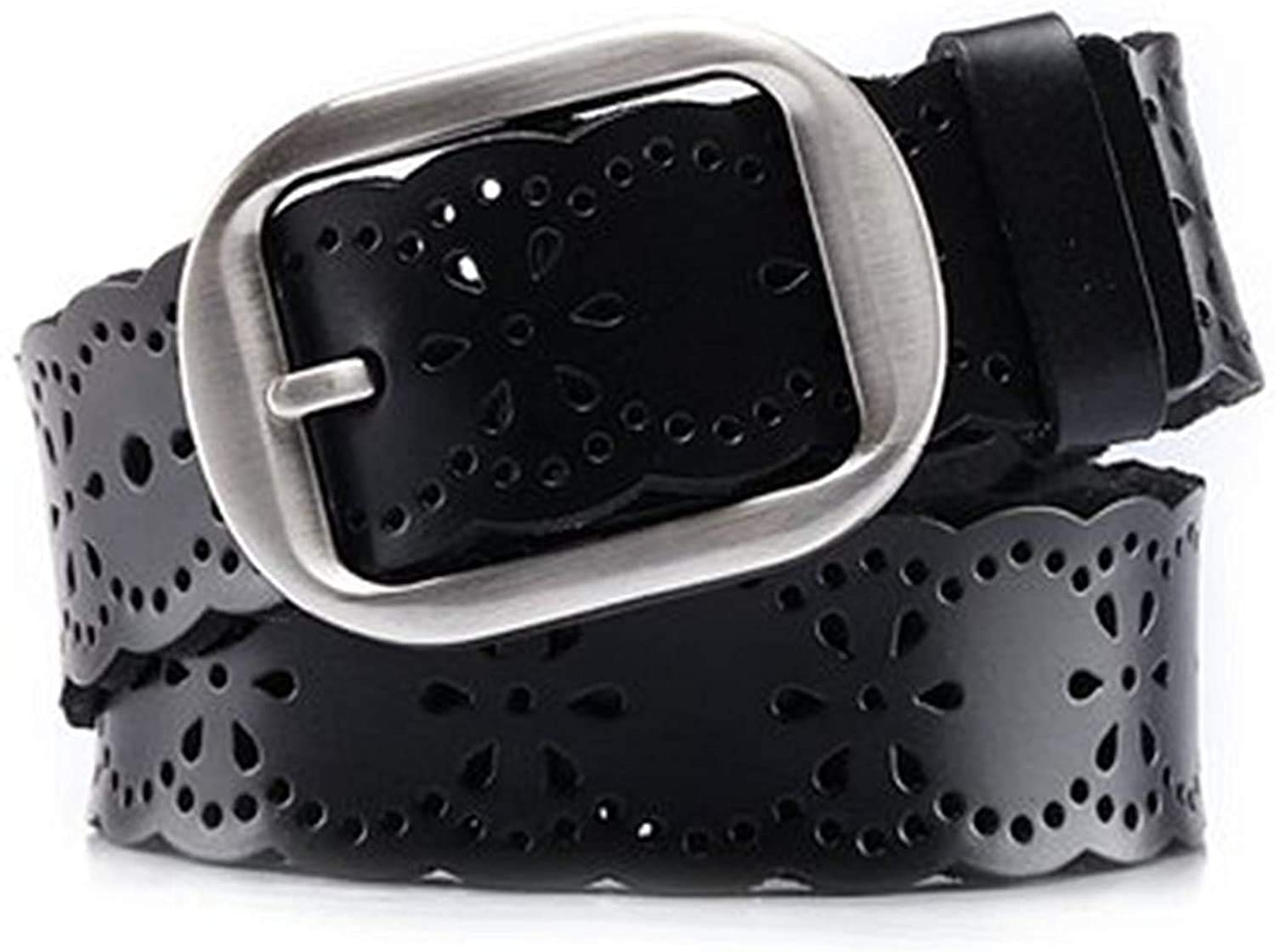 JASGOOD Women's Hollow Flower Genuine Leather Belt for Jeans Pants Wide Belt for Ladies - JASGOOD OFFICIAL