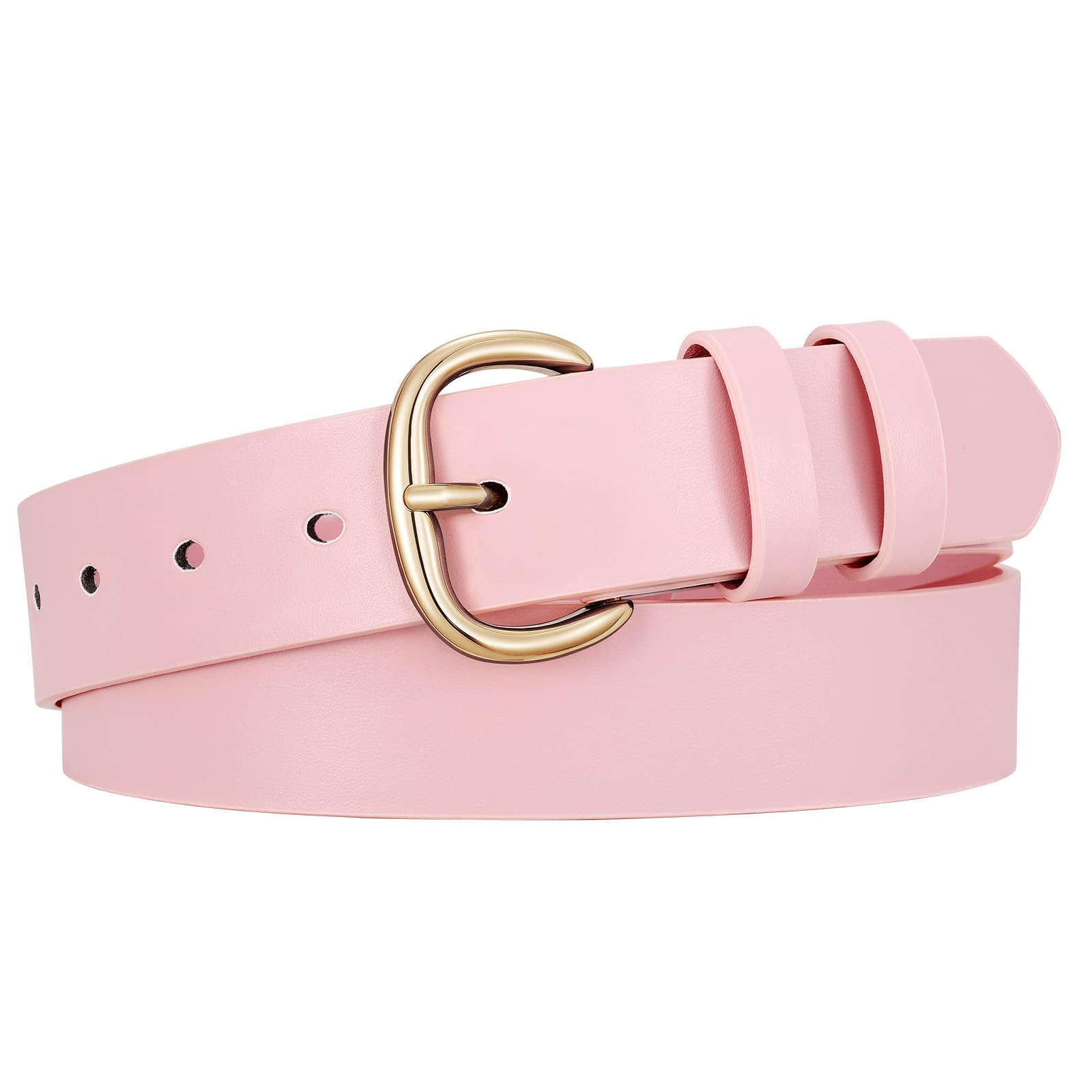 JASGOOD Women Leather Belt for Jeans Pants Gold Buckle Lady Casual Dress Waist Belt - JASGOOD OFFICIAL