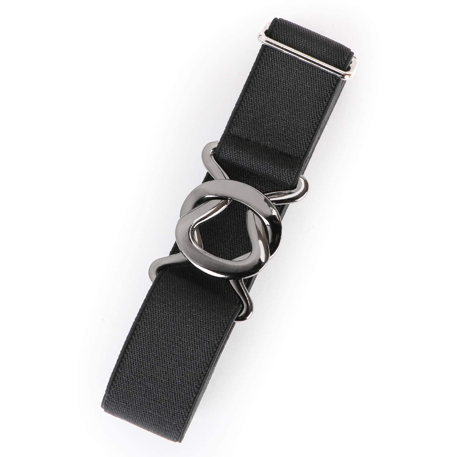 JASGOOD Women No Show Stretch Belt Adjustable Elastic Web Belt with Flat Buckle for Jeans Pants Casual Belts - JASGOOD OFFICIAL