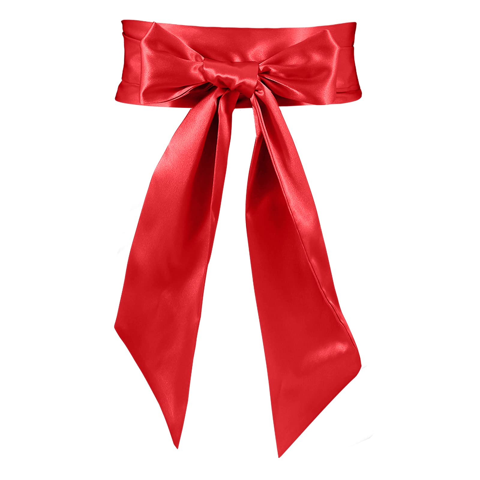 JASGOOD Women Sash Belt for Dress Long Satin Waist Belt for Wedding Party Special Occasion 3.7" Width
